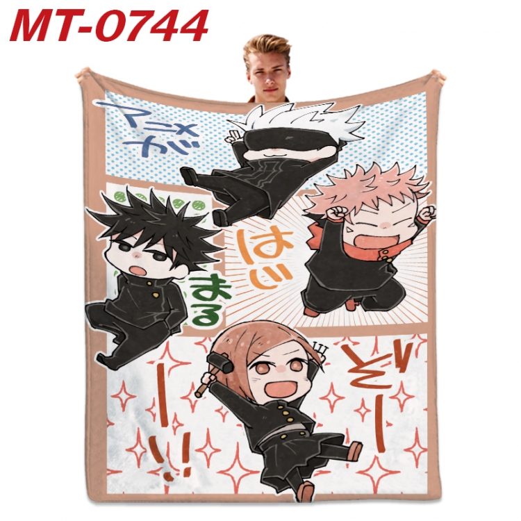 Jujutsu Kaisen Anime flannel blanket air conditioner quilt double-sided printing 100x135cm  MT-0744