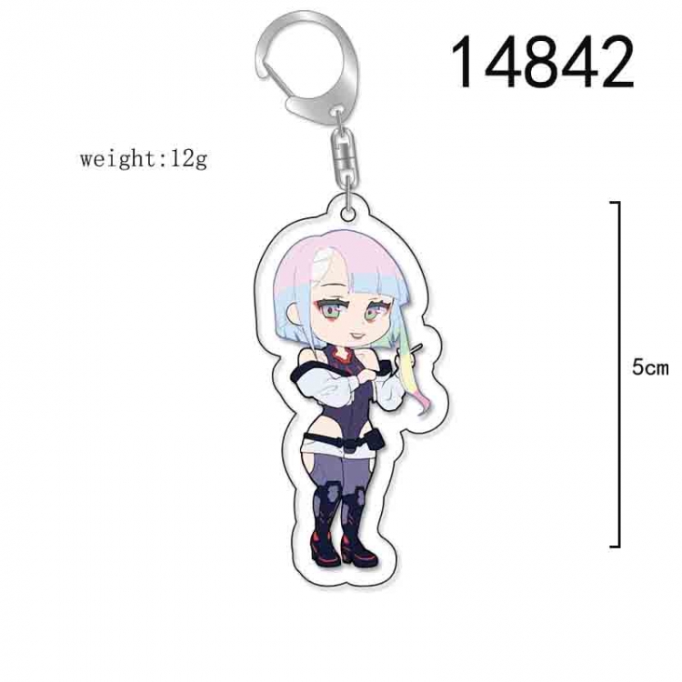 Cyberpunk Anime Acrylic Keychain Charm price for 5 pcs  14842