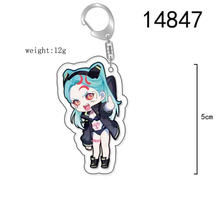 Cyberpunk Anime Acrylic Keychain Charm price for 5 pcs 14847