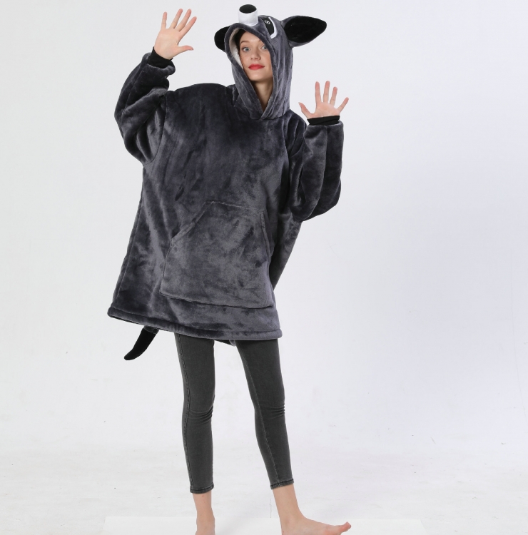 Grey raccoon Cartoon TV Sweater Loose Sleepwear Warm Sweater One size  price for 2 pcs