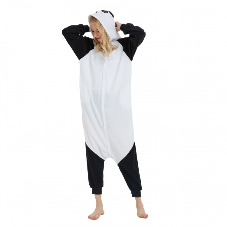 panda Animal cartoon series COS performance suit, fleece one piece pajamas from S to XL