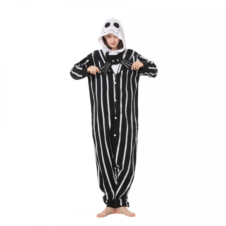 Jack Skeleton Animal cartoon series COS performance suit, fleece one piece pajamas from S to XL