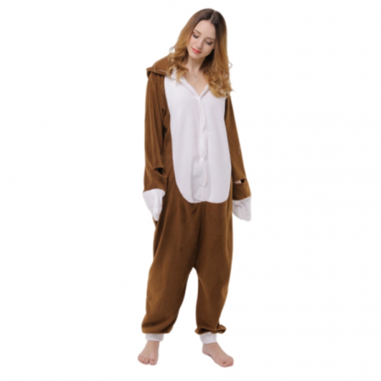 sloth Animal cartoon series COS performance suit, fleece one piece pajamas from S to XL