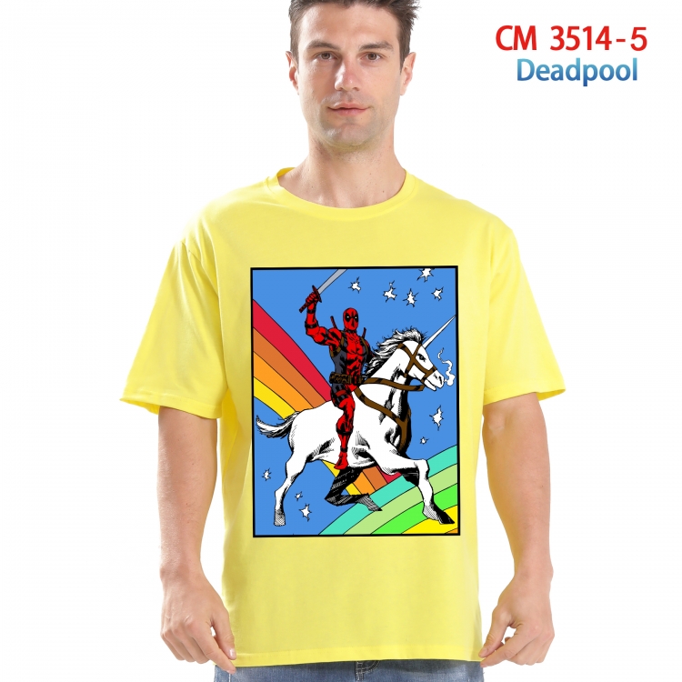 Deadpool  Printed short-sleeved cotton T-shirt from S to 4XL 3514-5