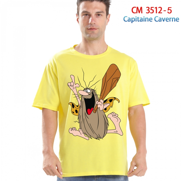 Capitaine Caverne Printed short-sleeved cotton T-shirt from S to 4XL  3512-5