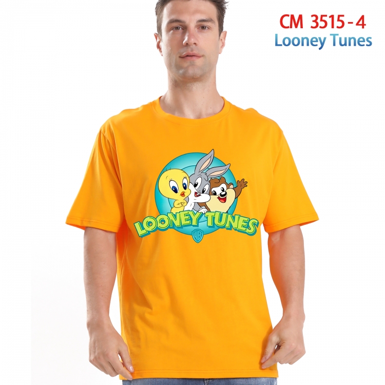 Looney Tunes Printed short-sleeved cotton T-shirt from S to 4XL  3515-4