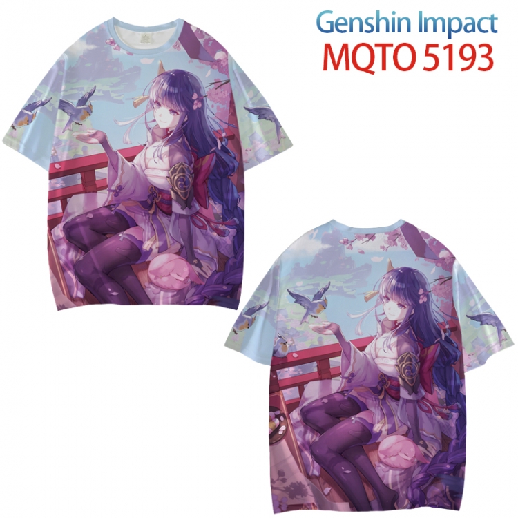 Genshin Impact Full color printed short sleeve T-shirt from XXS to 4XL MQTO5193