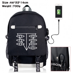 EVA canvas USB backpack cartoo...