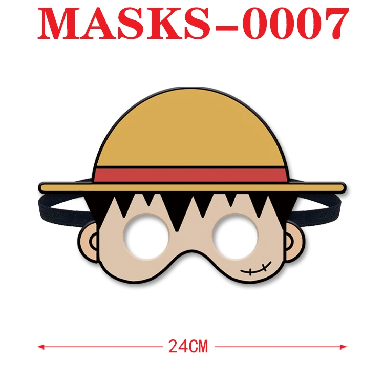 One Piece Anime cosplay felt funny mask 24cm with elastic adjustment size MASKS-0007