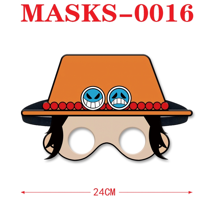 One Piece Anime cosplay felt funny mask 24cm with elastic adjustment size MASKS-0016