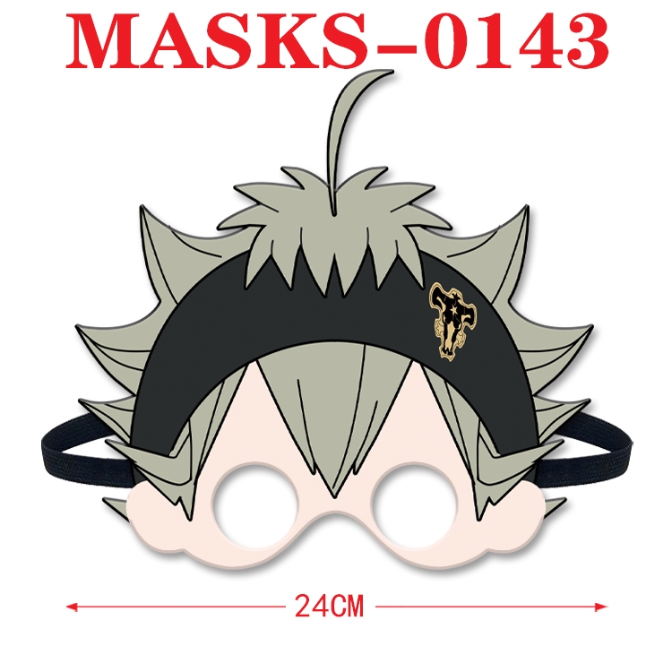 Black Clover Anime cosplay felt funny mask 24cm with elastic adjustment size MASKS-0143
