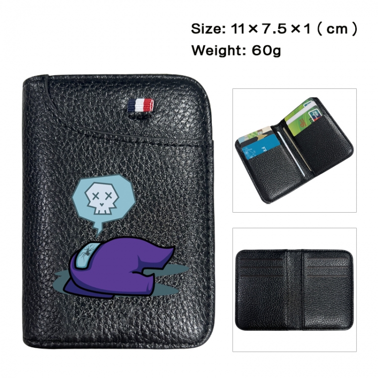 among-us Anime PU Half Fold Wallet Card Bag 11X7.5X1cm 60G