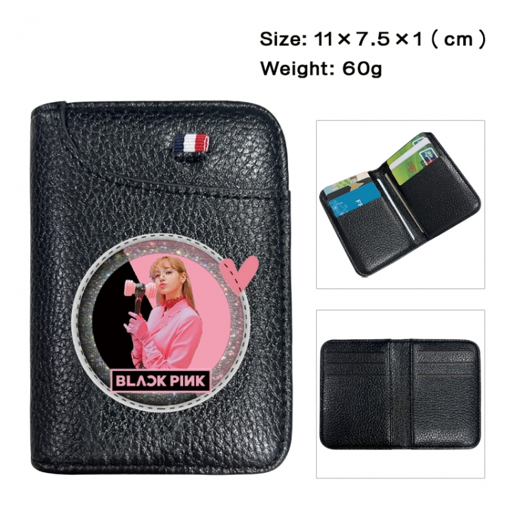 BLACKPINK Anime PU Half Fold Wallet Card Bag 11X7.5X1cm 60G