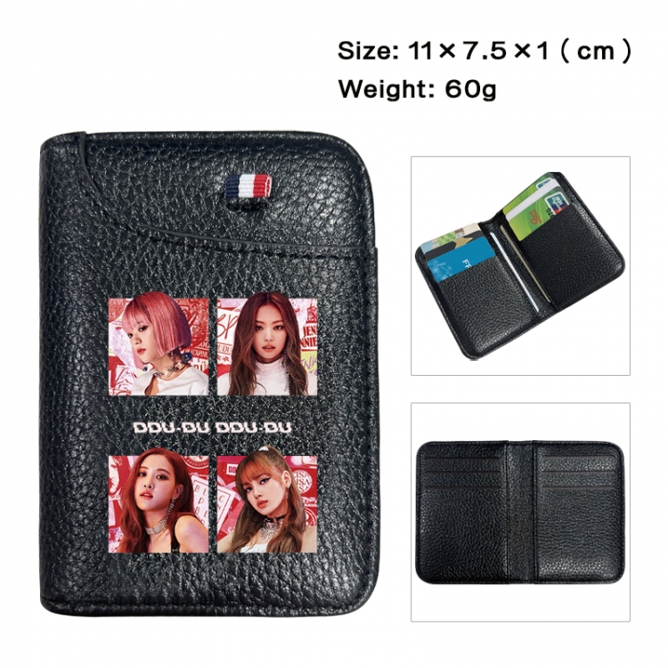 BLACKPINK Anime PU Half Fold Wallet Card Bag 11X7.5X1cm 60G
