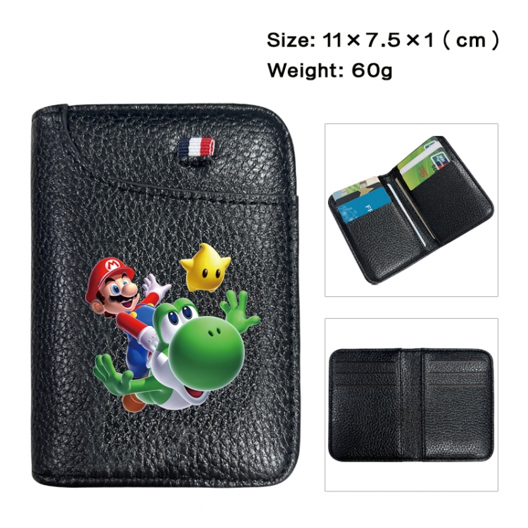 Super Mario Anime PU Half Fold Wallet Card Bag 11X7.5X1cm 60G