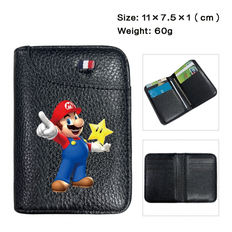 Super Mario Anime PU Half Fold Wallet Card Bag 11X7.5X1cm 60G