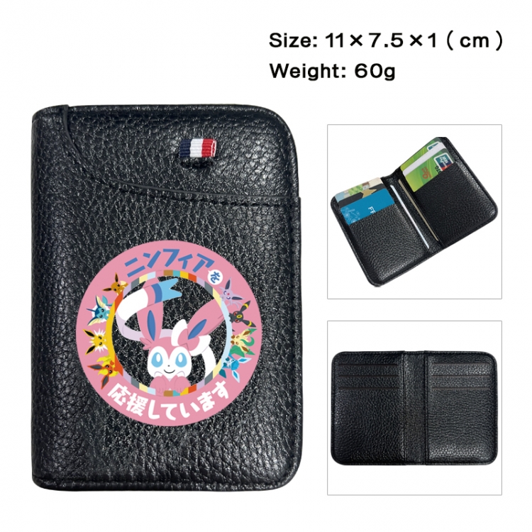 Pokemon Anime PU Half Fold Wallet Card Bag 11X7.5X1cm 60G