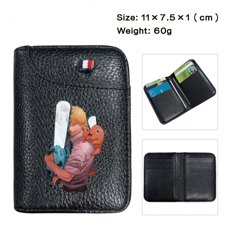 Chainsaw man Anime PU Half Fold Wallet Card Bag 11X7.5X1cm 60G