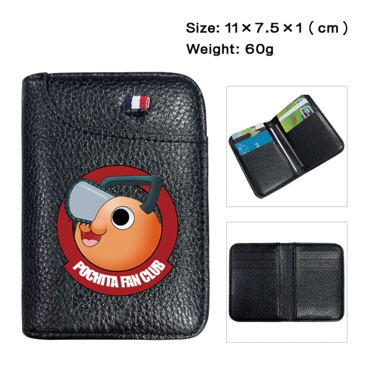 Chainsaw man Anime PU Half Fold Wallet Card Bag 11X7.5X1cm 60G