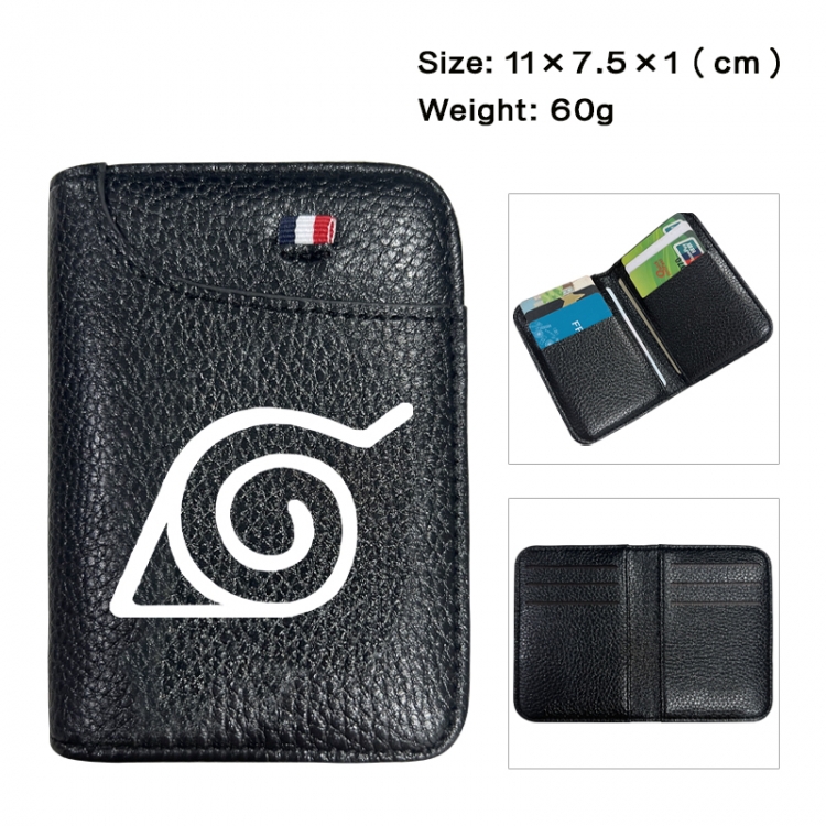 Naruto Anime PU Half Fold Wallet Card Bag 11X7.5X1cm 60G
