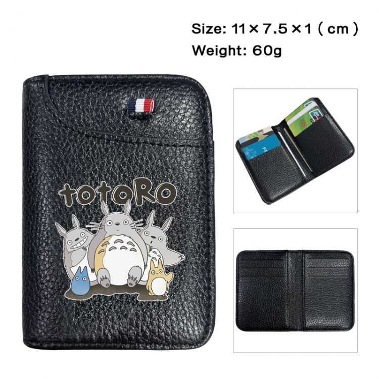 TOTORO Anime PU Half Fold Wallet Card Bag 11X7.5X1cm 60G