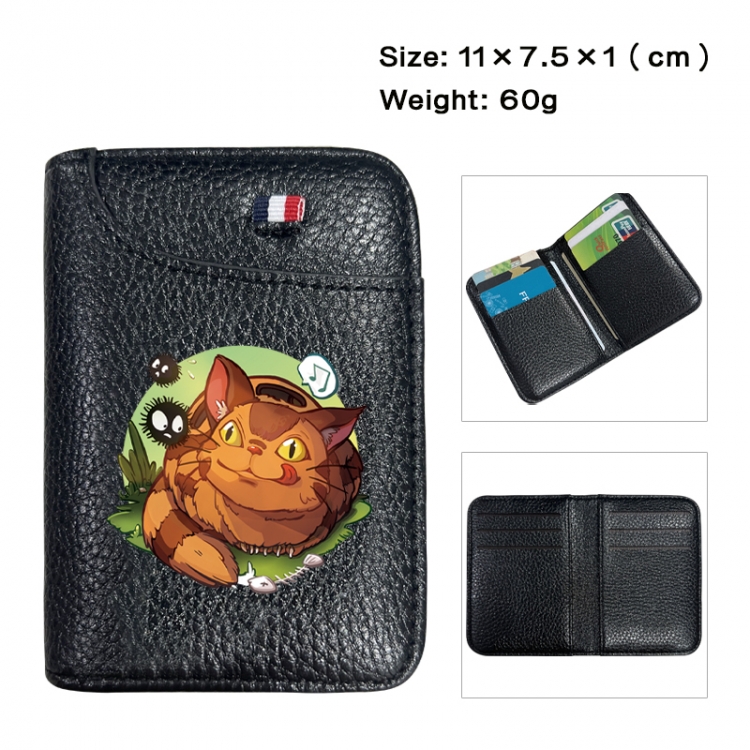 TOTORO Anime PU Half Fold Wallet Card Bag 11X7.5X1cm 60G