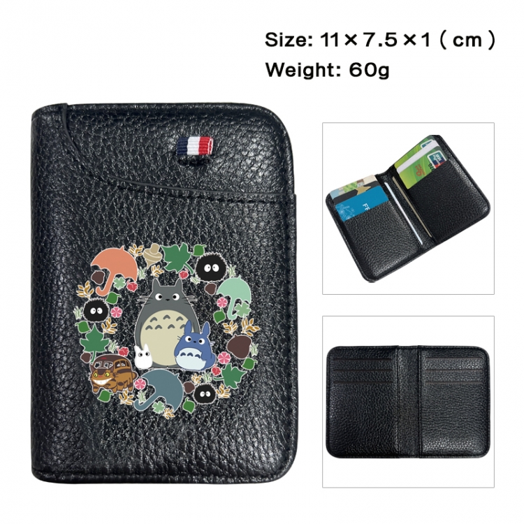 TOTORO Anime PU Half Fold Wallet Card Bag 11X7.5X1cm 60G