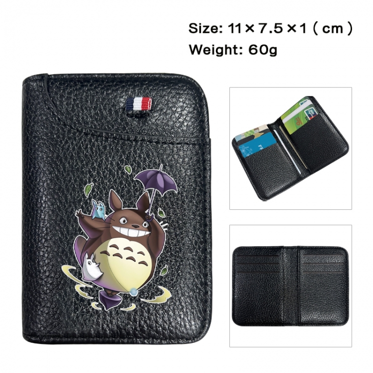 TOTORO Anime PU Half Fold Wallet Card Bag 11X7.5X1cm 60G