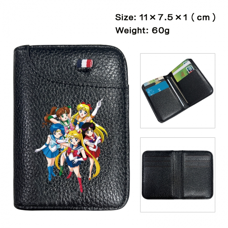 sailormoon Anime PU Half Fold Wallet Card Bag 11X7.5X1cm 60G