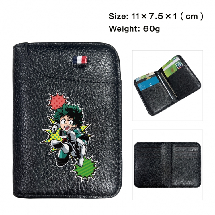 My Hero Academia Anime PU Half Fold Wallet Card Bag 11X7.5X1cm 60G