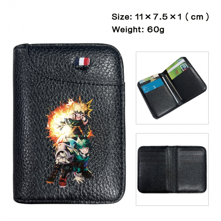 My Hero Academia Anime PU Half Fold Wallet Card Bag 11X7.5X1cm 60G
