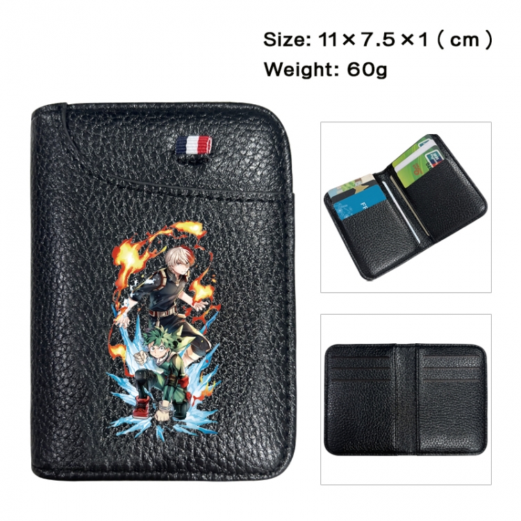 My Hero Academia Anime PU Half Fold Wallet Card Bag 11X7.5X1cm 60G