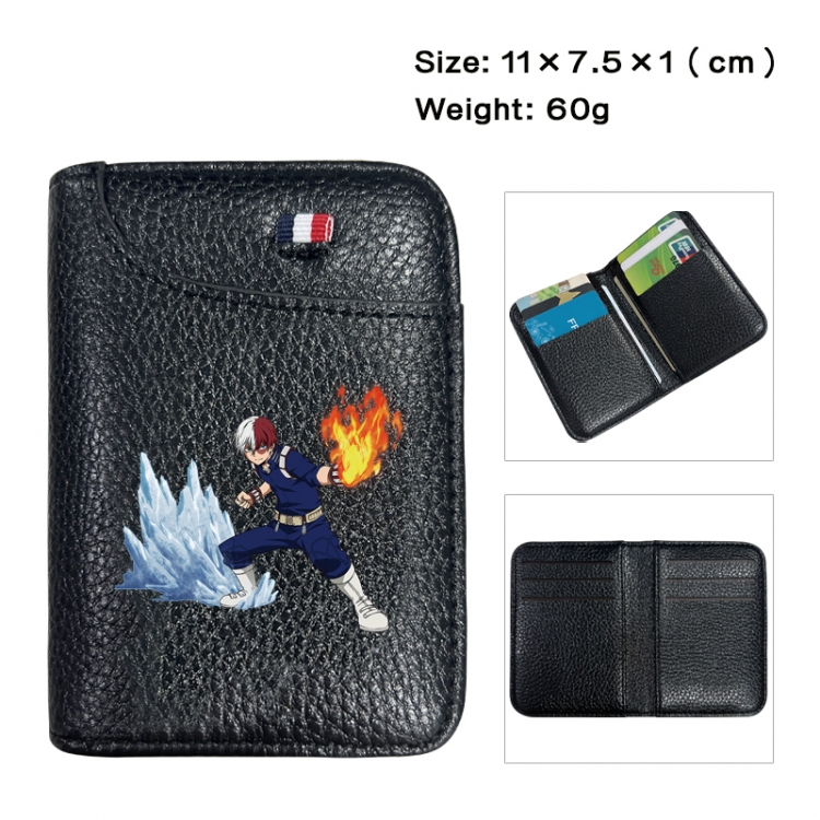 My Hero Academia Anime PU Half Fold Wallet Card Bag 11X7.5X1cm 60G