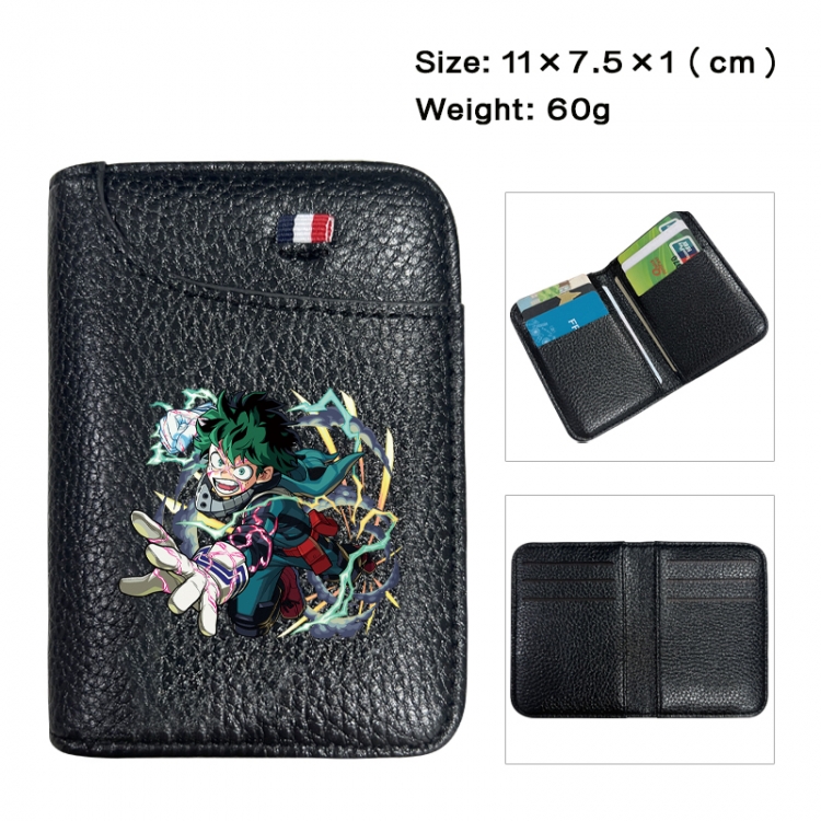 My Hero Academia Anime PU Half Fold Wallet Card Bag 11X7.5X1cm 60G