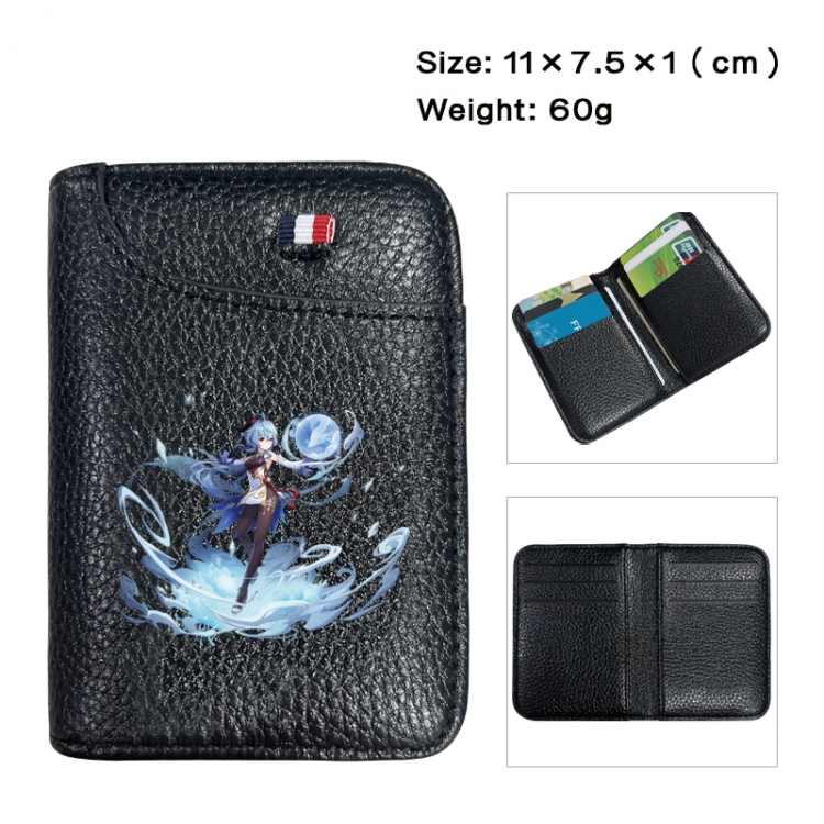 Genshin Impact Anime PU Half Fold Wallet Card Bag 11X7.5X1cm 60G