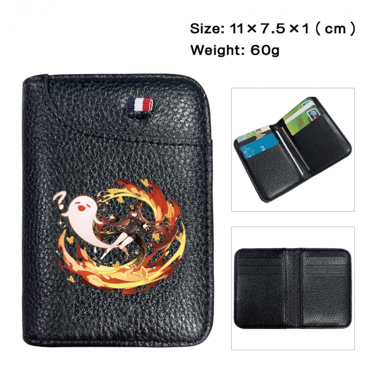 Genshin Impact Anime PU Half Fold Wallet Card Bag 11X7.5X1cm 60G