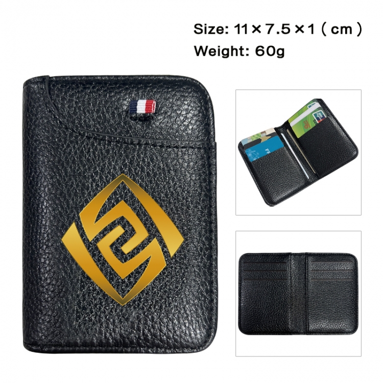 Genshin Impact Anime PU Half Fold Wallet Card Bag 11X7.5X1cm 60G