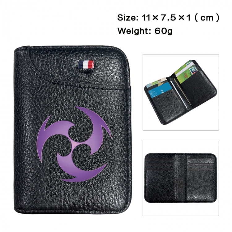 Genshin Impact Anime PU Half Fold Wallet Card Bag 11X7.5X1cm 60G