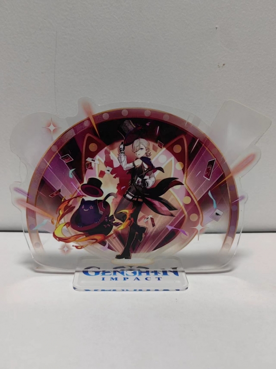 Genshin Impact Anime Laser Acrylic Humanoid keychain Standing Plates