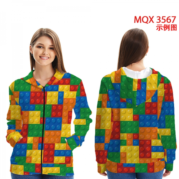 cartoon Anime Zip patch pocket sweatshirt jacket Hoodie from 2XS to 4XL MQX3567