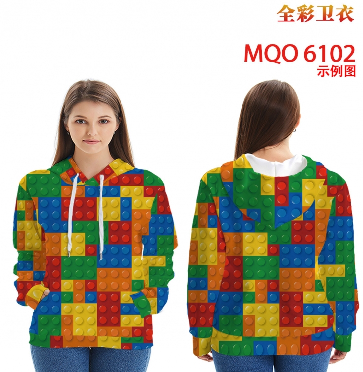 cartoon  Long sleeve hooded patch pocket cotton sweatshirt from 2XS to 4XL MQO 6102