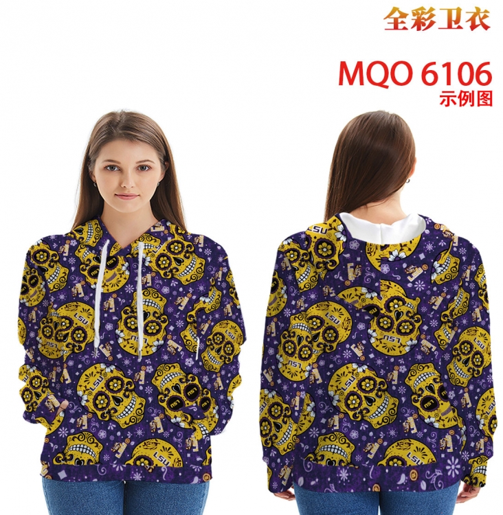 cartoon  Long sleeve hooded patch pocket cotton sweatshirt from 2XS to 4XL MQO 6106