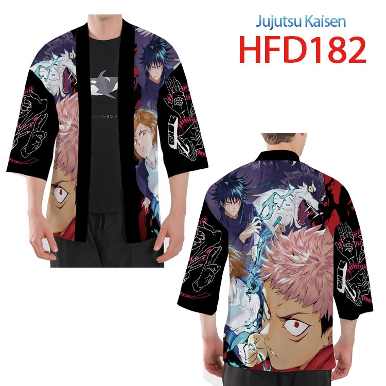 Jujutsu Kaisen Anime peripheral full-color short kimono from S to 4XL HFD 182