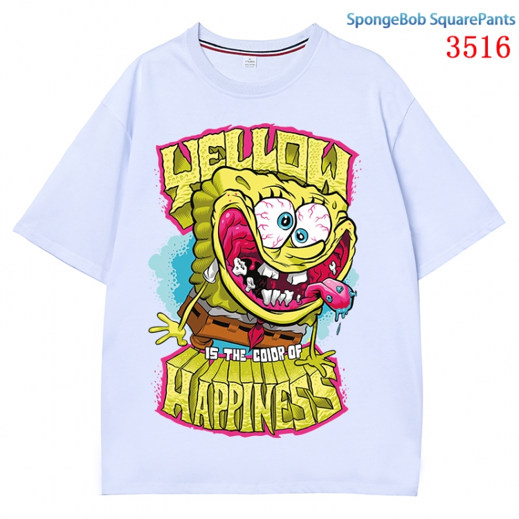 SpongeBob Anime Cotton Short Sleeve T-shirt from S to 4XL CMY-3516-1