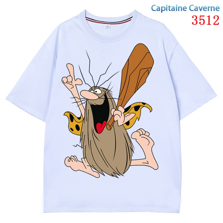 Capitaine Caverne Anime Cotton Short Sleeve T-shirt from S to 4XL CMY-3512-1