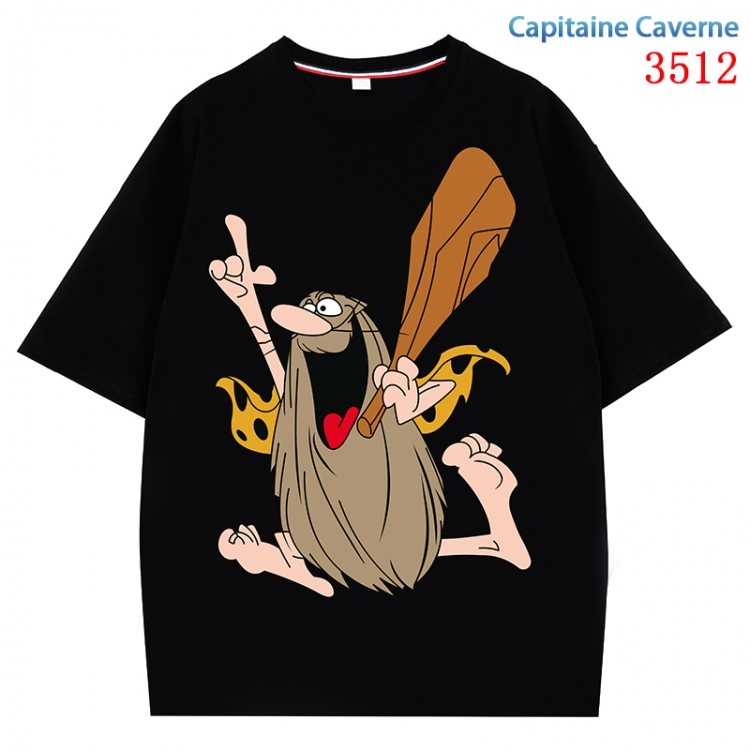 Capitaine Caverne Anime Cotton Short Sleeve T-shirt from S to 4XL  CMY-3512-2