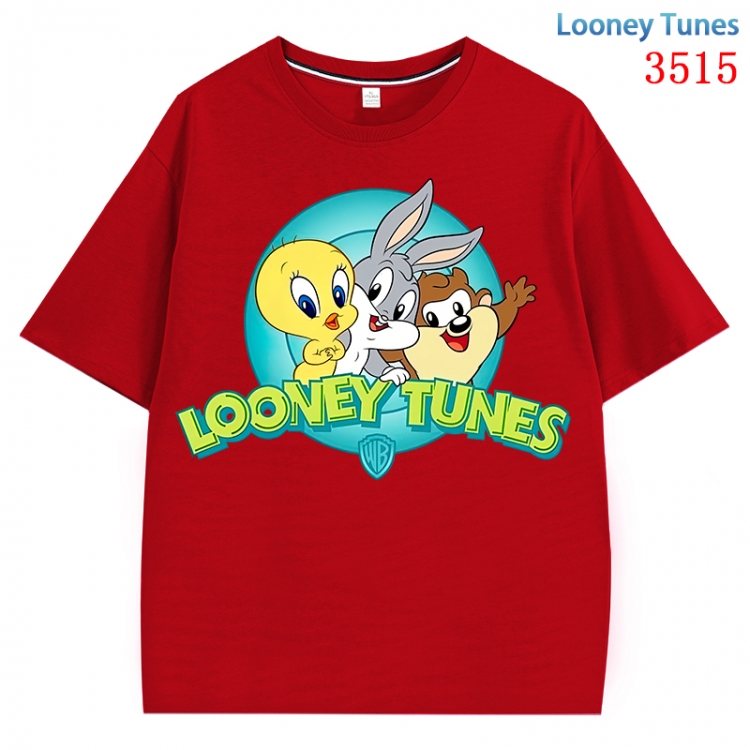 Looney Tunes Anime Cotton Short Sleeve T-shirt from S to 4XL CMY-3515-3