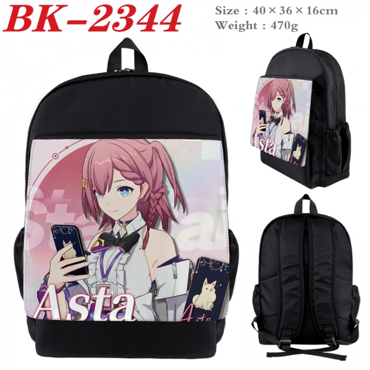 Honkai: Star Rail Waterproof nylon canvas flip color picture backpack 40X36X16CM BK-2344