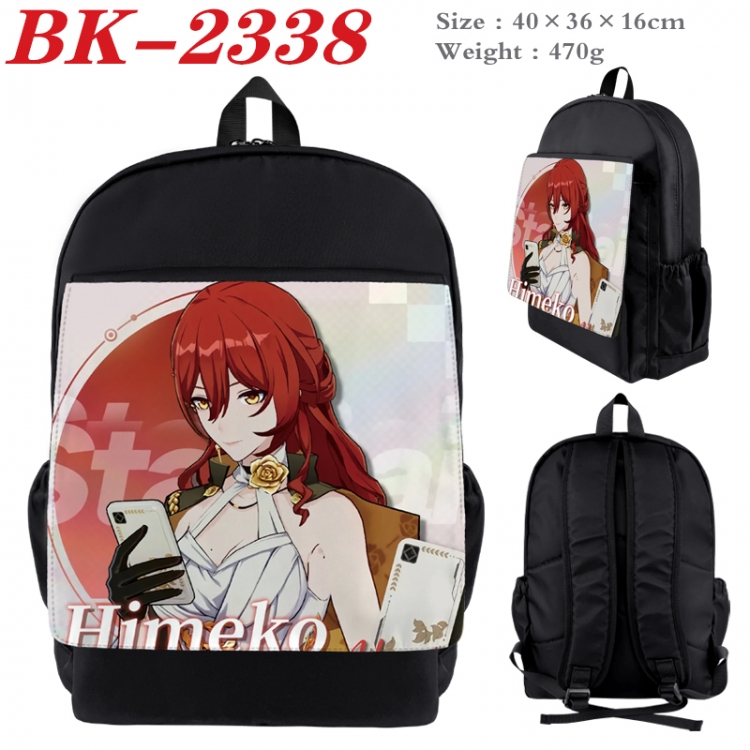 Honkai: Star Rail Waterproof nylon canvas flip color picture backpack 40X36X16CM BK-2338