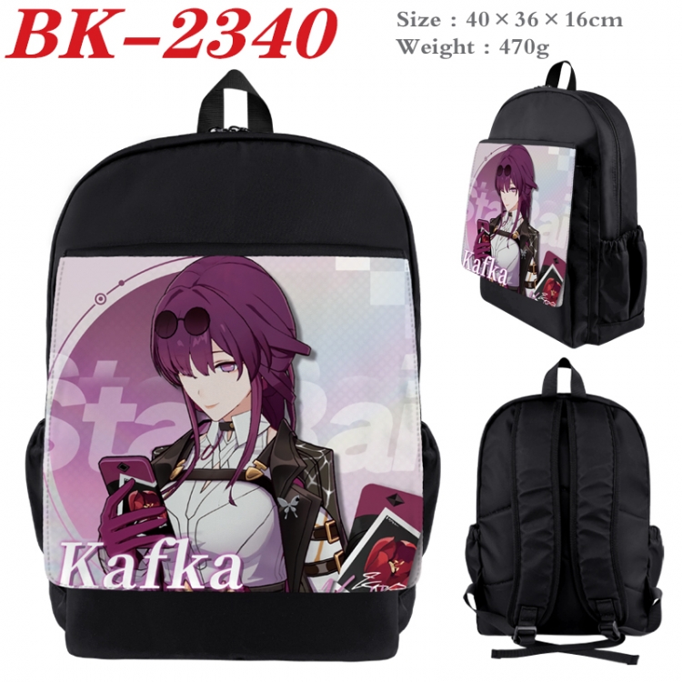 Honkai: Star Rail Waterproof nylon canvas flip color picture backpack 40X36X16CM BK-2340